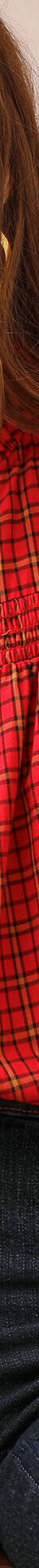 Chemisier smocké col volanté à carreaux (rouge) Chemisier smocké col volanté à carreaux (rouge)